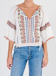 lena embroidered top