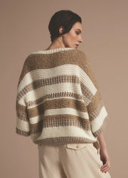 boxy multi yarn mix sweater