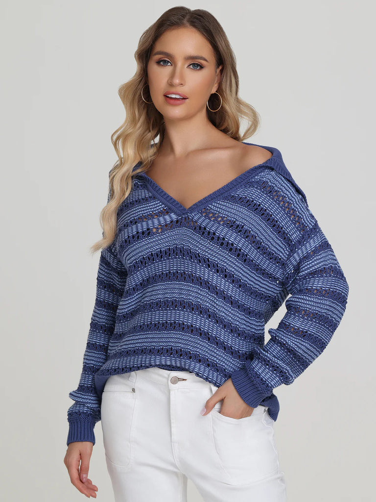 rachel sailor open stitch pullover – Bessie Blue