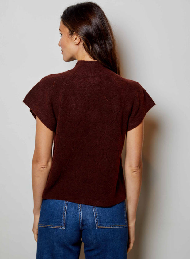 colette short-sleeve sweater top