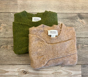 lia shirred sleeve sweater