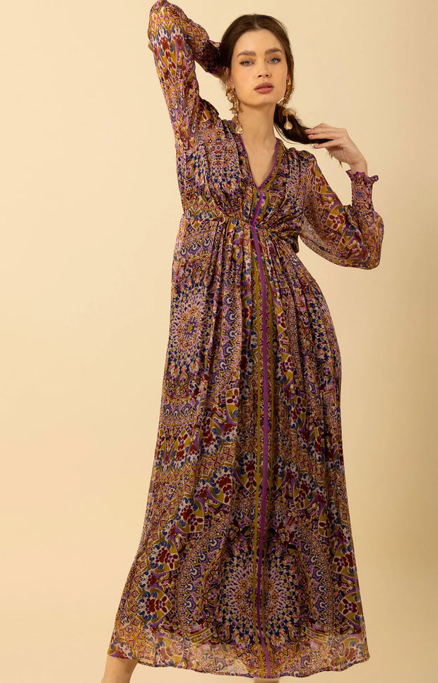 jennifer chiffon maxi dress