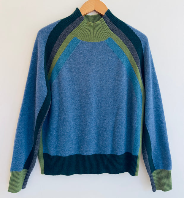 mockneck raglan/colorblock