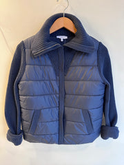 shaker sleeve collared puffer