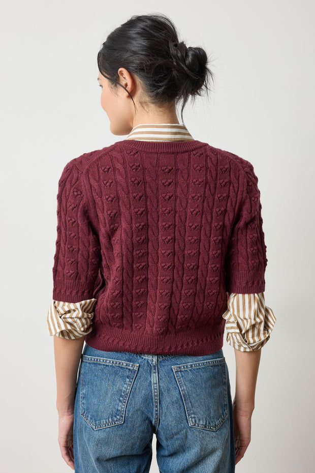short sleeve cardigan sweater