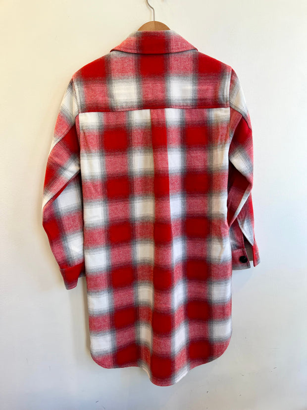 logna plaid long coat