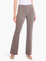 31" sketched plaid bootcut pant