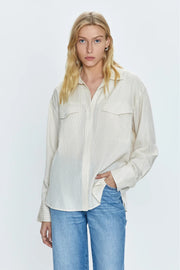 nellie oversized button down