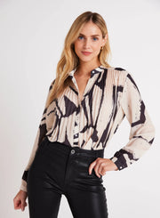 pleated bodice shirt