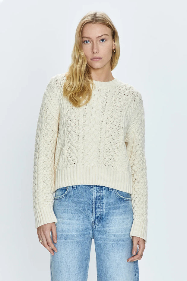 quinn shrunken fisherman sweater