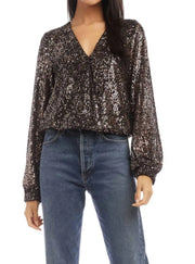 sequin wrap top