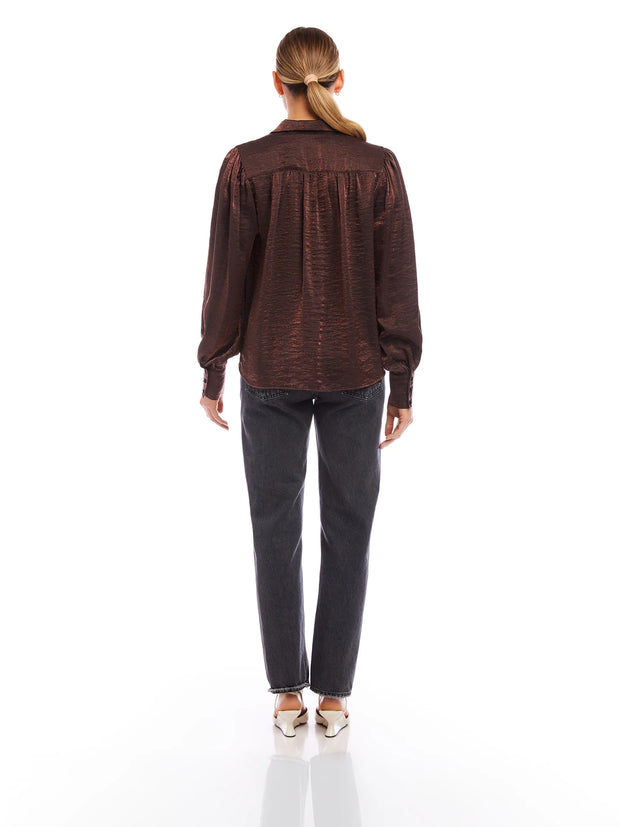 sienna shirred blouse