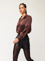 sienna shirred blouse