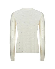 mesh sparkle mock turtleneck