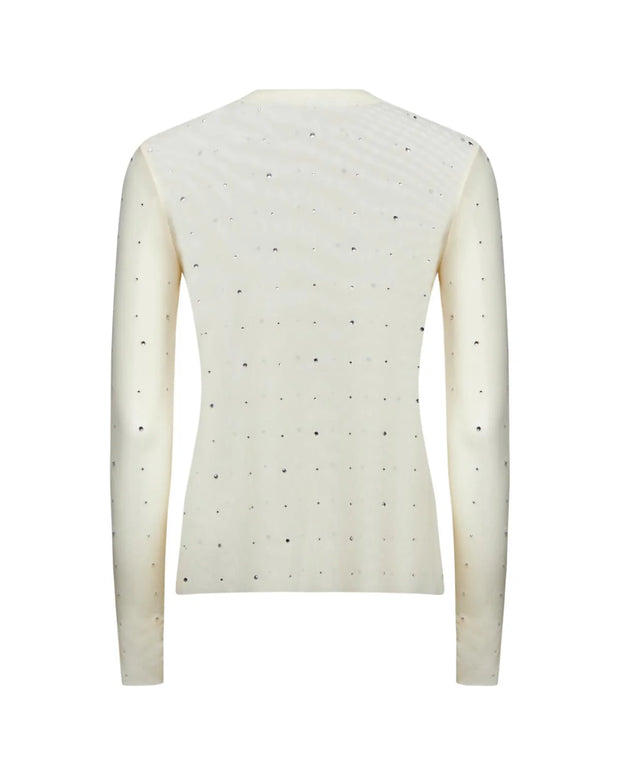 mesh sparkle mock turtleneck