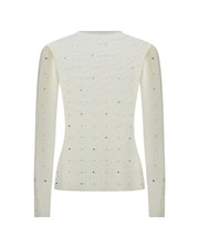mesh sparkle mock turtleneck