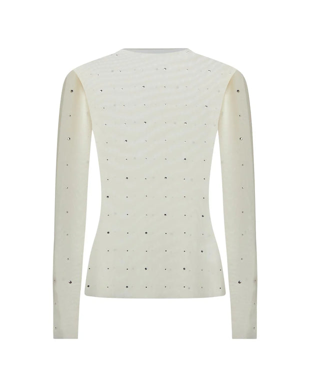 mesh sparkle mock turtleneck