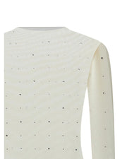 mesh sparkle mock turtleneck