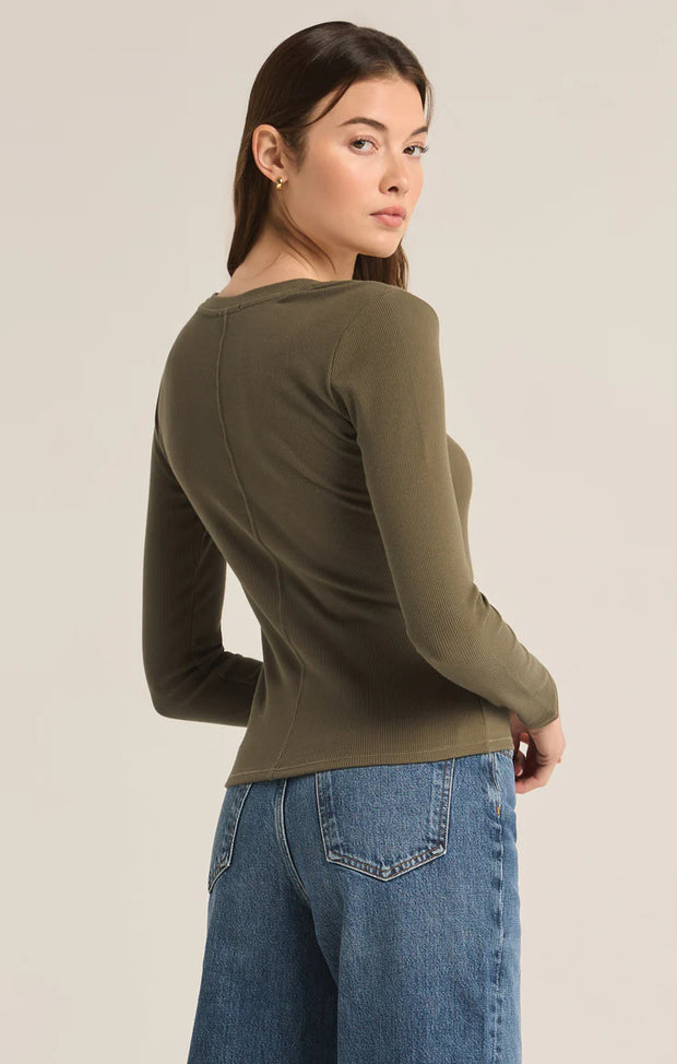 sirena rib long sleeve tee