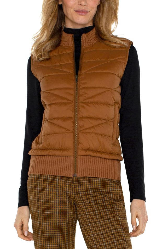 sleeveless quilted vest