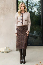 cheetah suede skirt