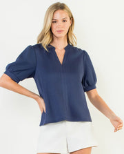 short sleeve suede top
