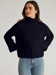 chunky t-neck shaker sweater