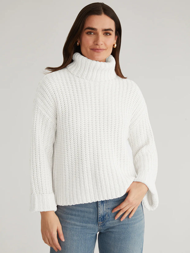 chunky t-neck shaker sweater