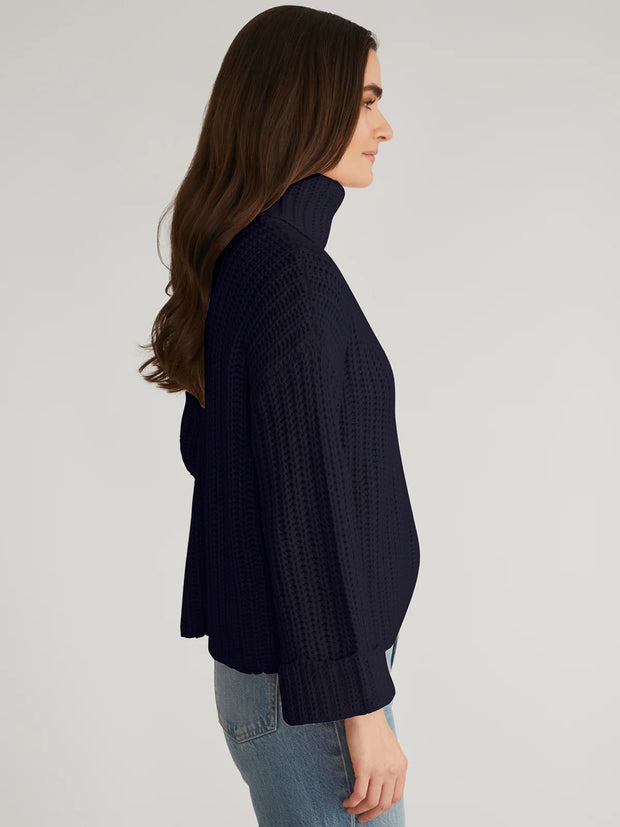 chunky t-neck shaker sweater