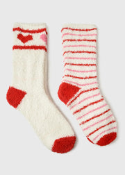 2-pack plush stripe socks