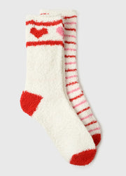 2-pack plush stripe socks