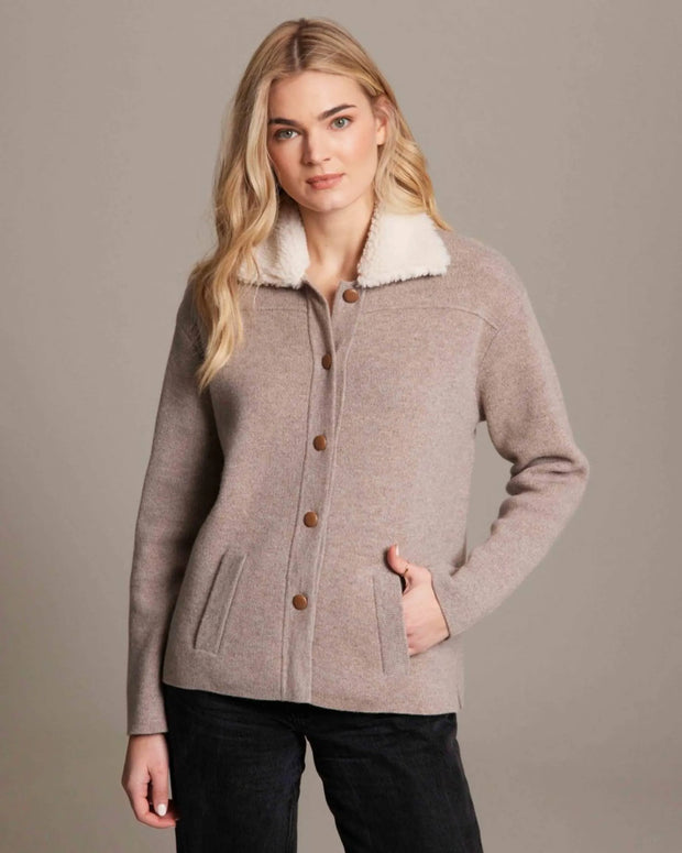 zella sherpa collar shacket