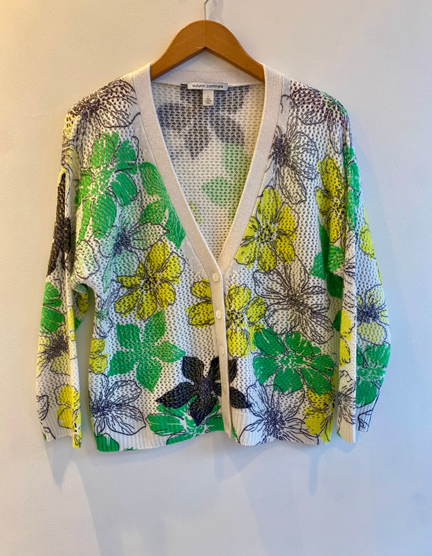 floral mesh cardigan