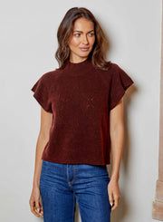 colette short-sleeve sweater top