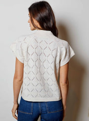 colette short-sleeve sweater top