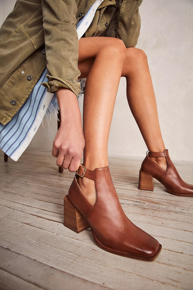 Brady block heel clearance bootie