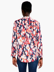 floral ikat live in shirt