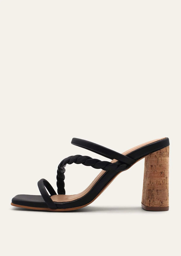 sarchi cork heel with twisted upper